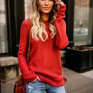 Rose colored sweater